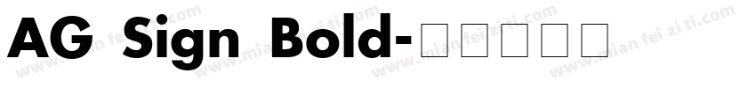 AG Sign Bold字体转换